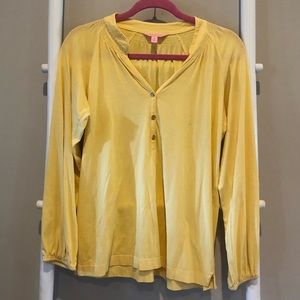 LILLY PULITZER | yellow Pima cotton flutter top 💛